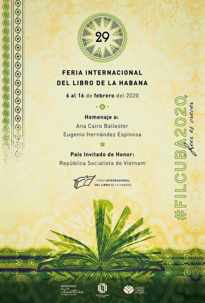 cartel feria internacional del libro de la habana 2020