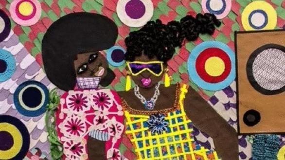 Francklin Mbungu | Mixed media collage on canvas | OOA Gallery