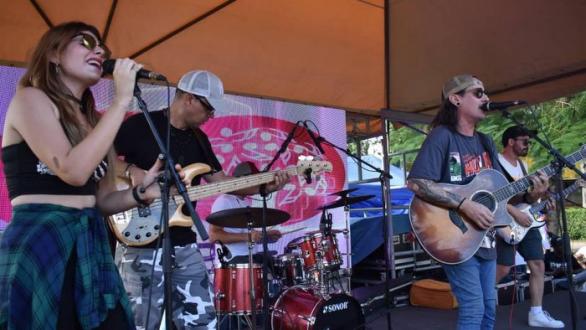 Foto: Adrián Berazaín con su banda en FIHAV 2023/ Foto: RRSS Egrem