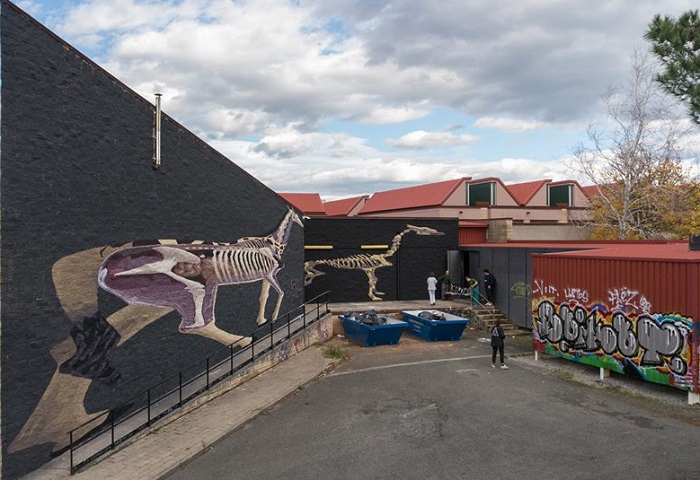 Mural en la Universidad del País Vasco. Cortesía del artista
