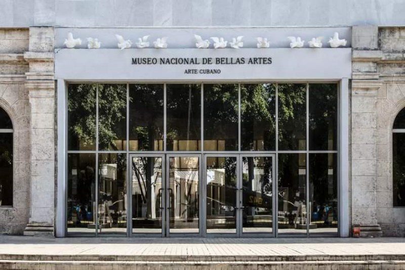 Edificio de arte cubano. Museo Nacional de Bellas Artes. Foto tomada de RRSS MendiveArt-Project/@a.mendoza_studio 