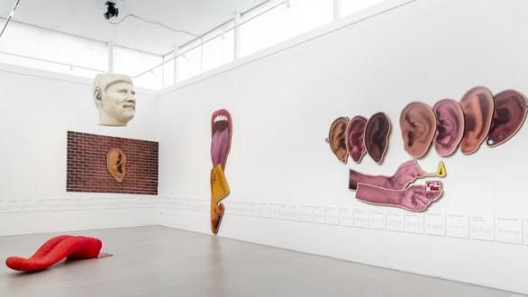 Exhibition view of With the heart coming out of the mouth at the 2022 Brazilian Pavilion. © Ding Musa / Fundação Bienal de São Paulo