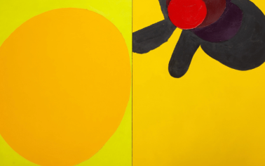 Obra de Luis Feito, 1969. Óleo sobre lienzo. 162 x 260 cm