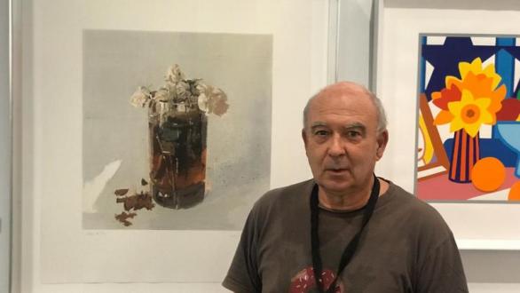 Víctor Galán en la feria Estampa