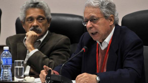 Frei Betto en la IV Conferencia Internacional por el Equlibrio del Mundo. Foto: Jorge Luis Sánchez Rivera.