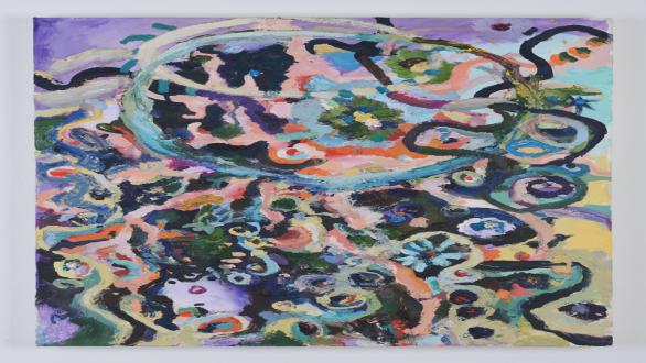 Milena Muzquiz. Untitled, 2017. Óleo sobre lienzo. Cortesía Milena Muzquiz y Travesía Cuatro