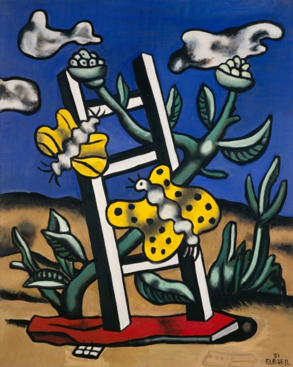 Dos mariposas amarillas en una escalera”, Fernand Léger (1951)