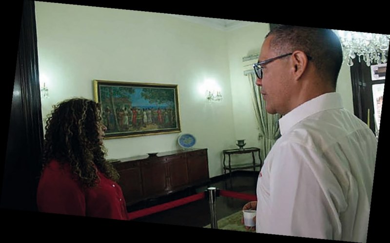 Enrique Villegas, ministro de Cultura de Venezuela, en la casona del gran poeta Aquiles Nazoa en Caracas