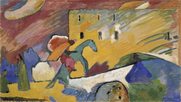 Improvisation 3. Wassily Kandinsky, 1909. Óleo sobre tela. 94 x 130 cm. Collection Centre Pompidou, Muse?e national d’art moderne, Paris Donation de Mme Nina Kandinsky en 1976 © domaine public Photograph © Centre Pompidou, MNAM?CCI /Adam Rzepka / Dist. RMN?GP © Vassily Kandinsky, VEGAP, Madrid, 2015