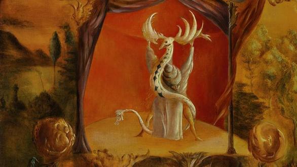 Leonora Carrington, Juggler [El Juglar] [detail], 1954, oil on canvas, 37½ x 37½ in. [95.2 x 95.2 cm.] 