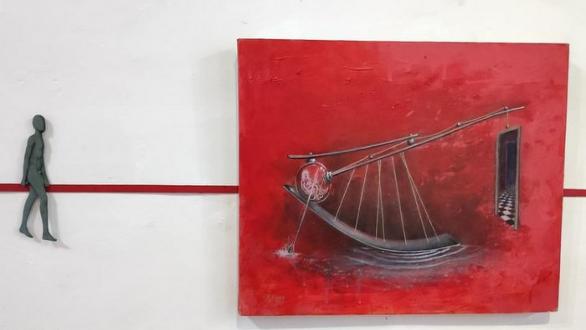 Obra de la muestra Designios del artista visual cubano Orlando Rodríguez Barea