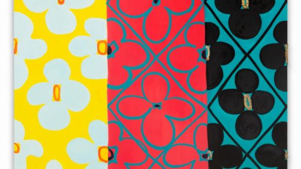 JUDY LEDGERWOOD Footsteps, 2022 (Detail)  Oil and metallic oil on canvas