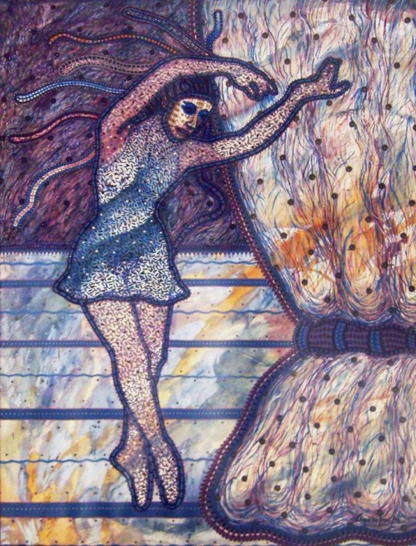 Mask Work on Alicia Alonso by López Oliva. Acrylic on cardboard. 8o cms x 60 cms- 1992