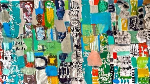 DICHOSO-ASTRID SOMMER- 2025 ACRÍLICO SOBRE TELA- 200 X 400 CM