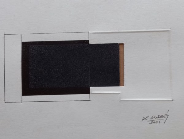 Obra del artista Juan Andrés, exposición Del espíritu y la forma 