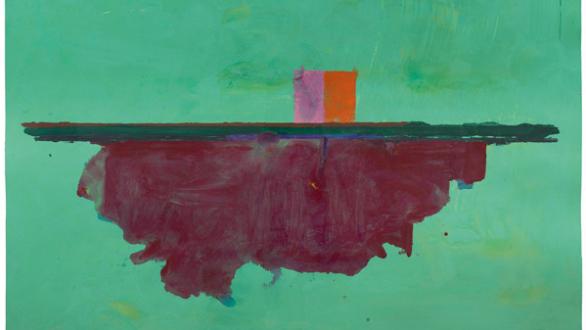 Helen Frankenthaler, Cassis, 1995 Acrylic on paper, 154.3 x 198.8 cm  Helen Frankenthaler Foundation, New York  © 2025 Helen Frankenthaler Foundation, Inc./  Artists Rights Society (ARS), New York / VEGAP  Photo: Roz Akin, courtesy Helen Frankenthaler Foundation, New York