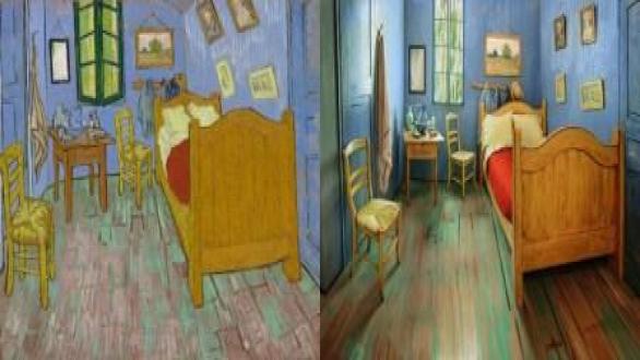 The Art Institute of Chicago has recreated the artist's famous bedroom from his paintings. Photo: Art Institute of Chicago via Facebook.