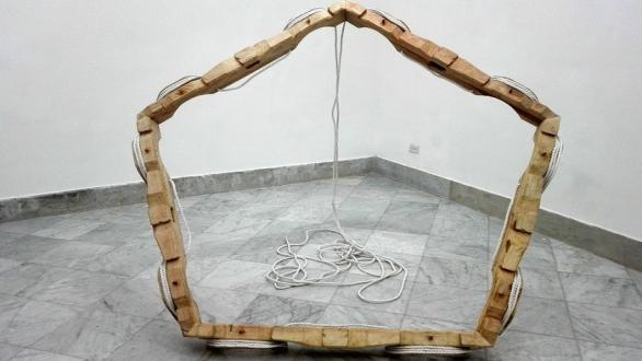 Obra expuesta en Casa 8 en la exposición Raspadura o Con amor a la tierra