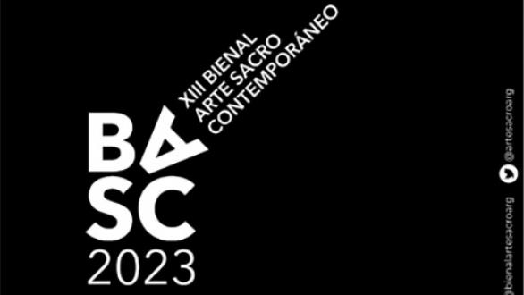 cartel de la Bienal de Arte Sacro Contemporáneo en Argentina 