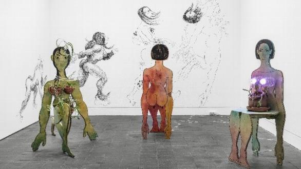 Saelia Aparicio, Three Dead Astronauts. Jerwood Space. Londres, 2021. / Cortesía de Polly Thomas