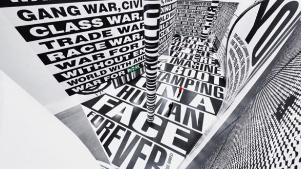 Barbara Kruger, No Comment  Installation view, ARoS Aarhus Kunstmuseum, Aarhus,  November 29, 2024–April 21,2025  Courtesy the artist, ARoS Aarhus Kunstmuseum and Sprüth Magers  Photo: Anders Sune Berg
