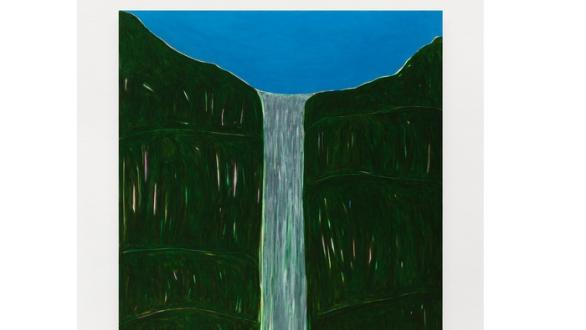 Patricia Leite, Agua fría (detalle), 2025, óleo sobre tabla, 220 x 160 cm 