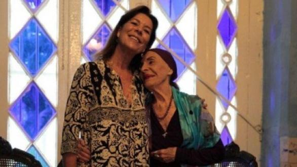 Alicia Alonso y Carolina de Mónaco en la sede del Ballet Nacional de Cuba. Foto: Nancy Reyes 