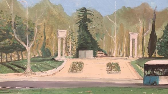 Christian Vinck_Serie Pradera, de San Isidro a Barrio Goya 2_2022_Óleo sobre lienzo_27 x 35 cm