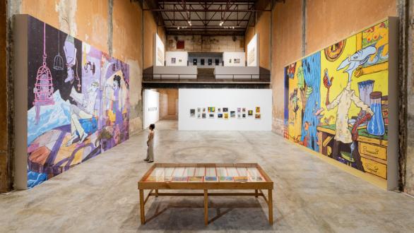 Vista de la exposición  Juan Padrón. A 40 años de ¡Vampiros en La Habana!