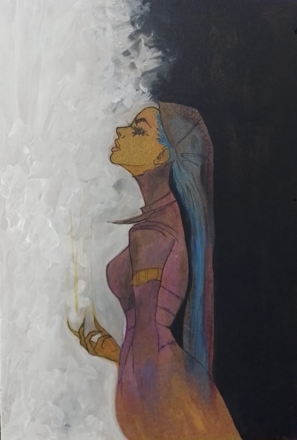 Este cuadro, realizado por Nicola Convertino, lleva por título: "DE LAS TINIEBLAS A LA LUZ".