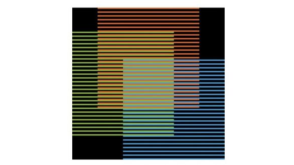CARLOS CRUZ-DIEZ 'Couleur Additive N°355' 2016. © Carlos Cruz-Diez / Bridgeman Images 2024