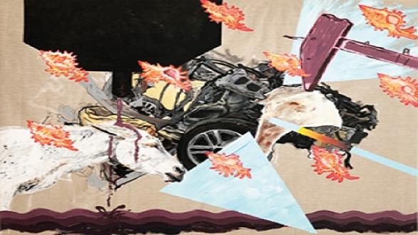 Aysha Almoayyed  Born in the Purple, 2018 Acrylic on Canvas, 150 x 170 cm © Courtesy of the Artist