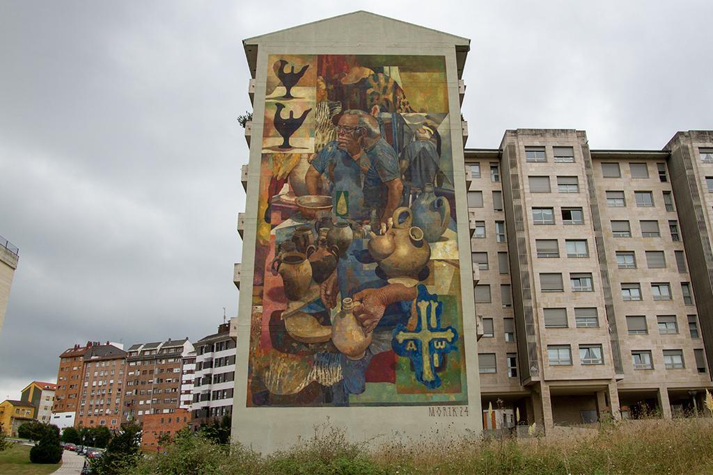 Mural de Marat Morik sobre la Alfarería de Faro. Foto de Mirahaciaatras