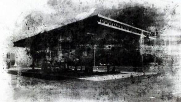 Lorna Ruth Galloway, El Burro Heights from Twentysix Gasoline Stations (GTA V), 2016, Charcoal screenprint, Betty Laird Perry Student Purchase Award 