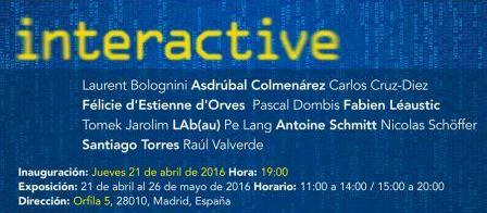 Se inaugura hoy INTERACTIVE en la Galería Odalys