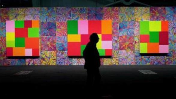 Peter Halley. 'Weak Force'. Image FABRICE COFFRINI