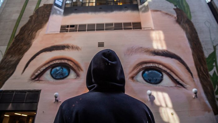 Jorge Rodríguez-Gerada paints the biggest mural in Ny City