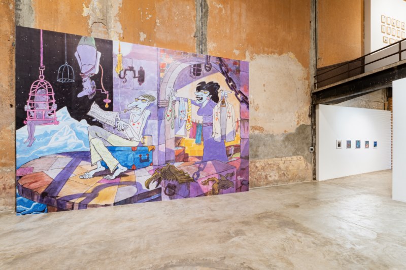 Vista de la exposición  Juan Padrón. A 40 años de ¡Vampiros en La Habana!