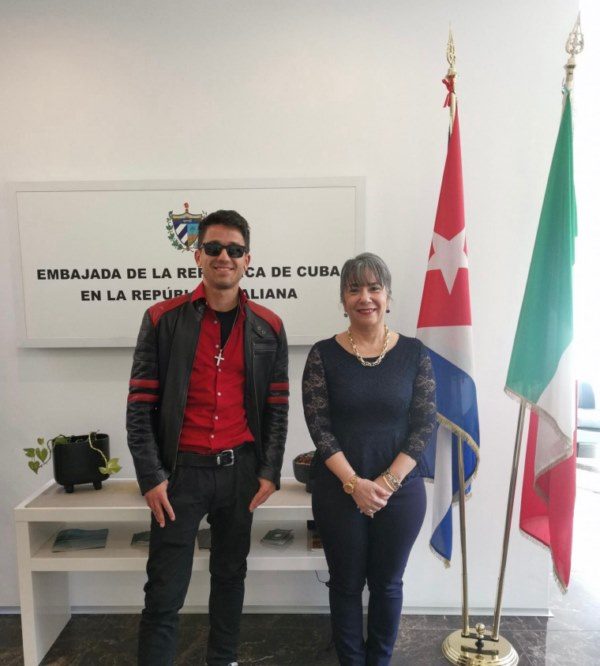 Davide con Ambasciatrice Cuba 