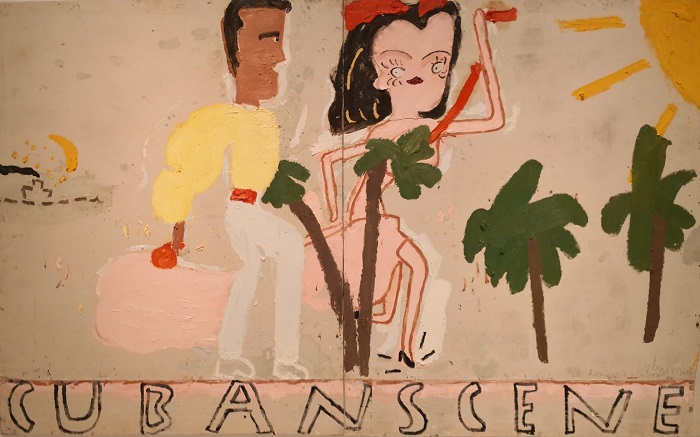 “Cuban scene”, de la artista británica Rose Wylie