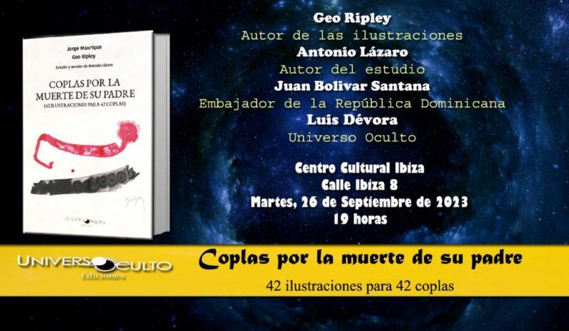 Invitación a la presentación de Coplas por la muerte de su padre de Jorge Manrique 