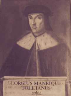 Retrato de Jorge Manrique, por Dionisio de Santiago, galería de ilustres, colección Borbón-Lorenzana