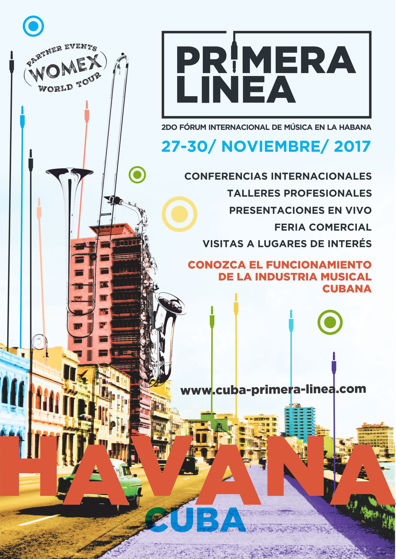 cartel del Foro Internacional de Música Primera Línes